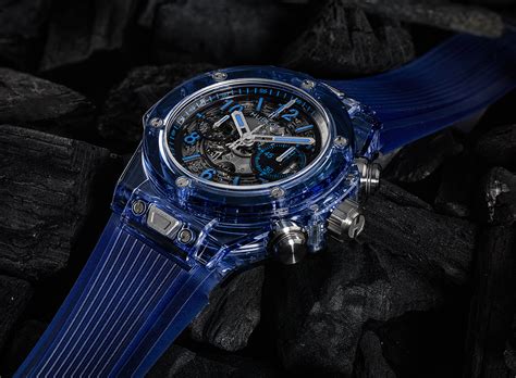 Hublot blue sapphire watch